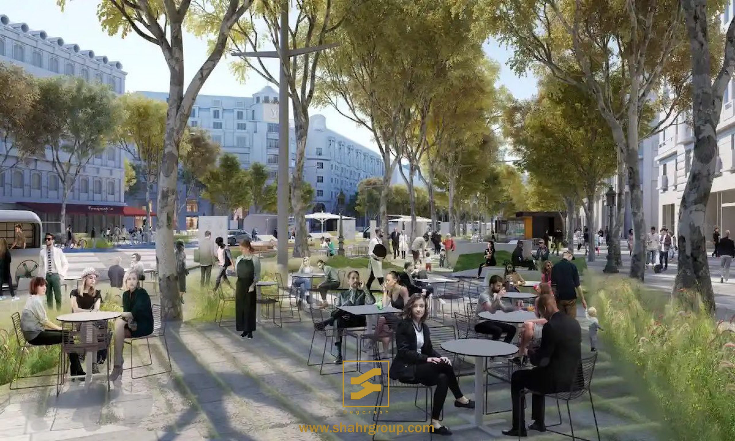 شانزه لیزه - طراحی باغ - طراحی فضای سبز - طراحی شهرسازی - معماری فرانسه