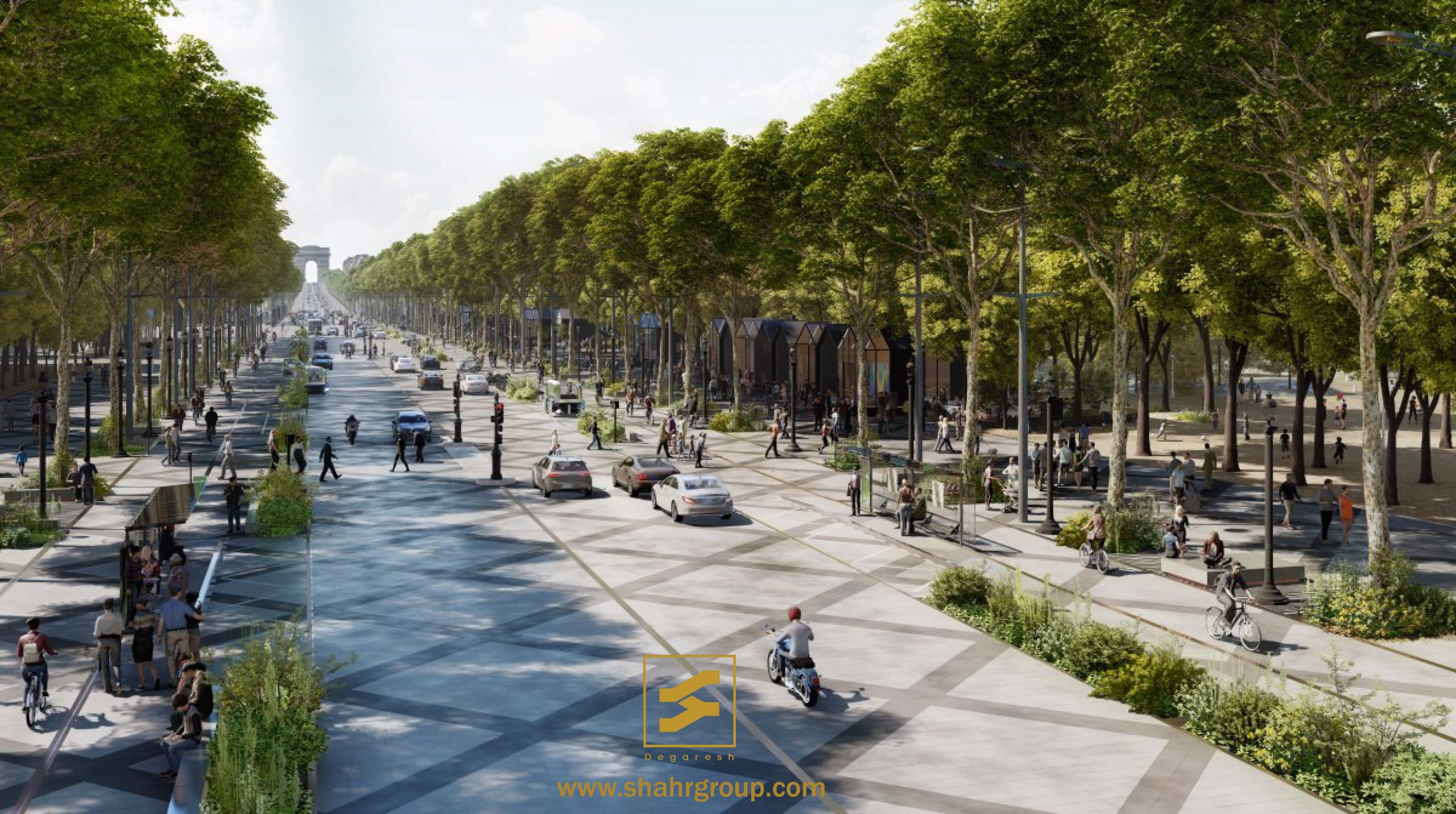 شانزه لیزه - طراحی باغ - طراحی فضای سبز - طراحی شهرسازی - معماری فرانسه
